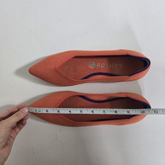 Rothy’s Persimmon The Point Orange Ballet Flats slip on shoes womens size 8.5/9 - Picture 7 of 7